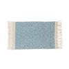 Handwoven Cotton Fishbone Pattern Floor Mat, Machine Washable, Long Strip Design for Bedside or Cloakroom