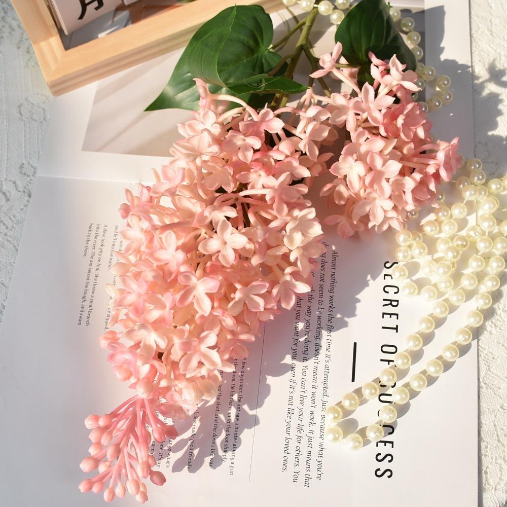 New Pink Artificial Silicone Lilac Flower 75 Cm Purple Artificial Faux Plants Simulation Plastic Fake Flower Home Decor