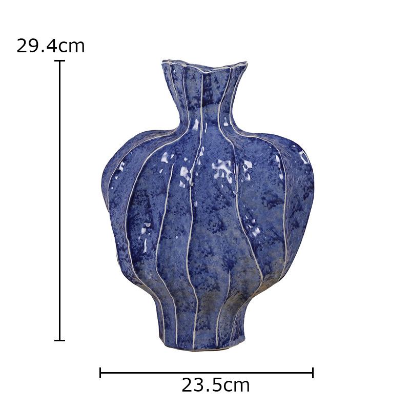 

Blue and White Porcelain Irregular Vase Plant Pot Table Decoration Artificial Flower Decorative Flowers Arrangement Floral Vases синій