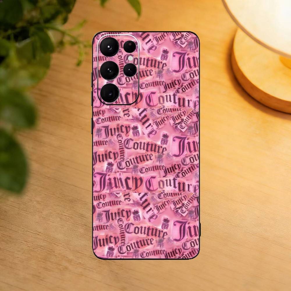 J-Juicy C-Couture Phone Case For Samsung S25,S24,S21,S22,S23,S30,Ultra,S20,Plus,Fe,Lite Black Shell