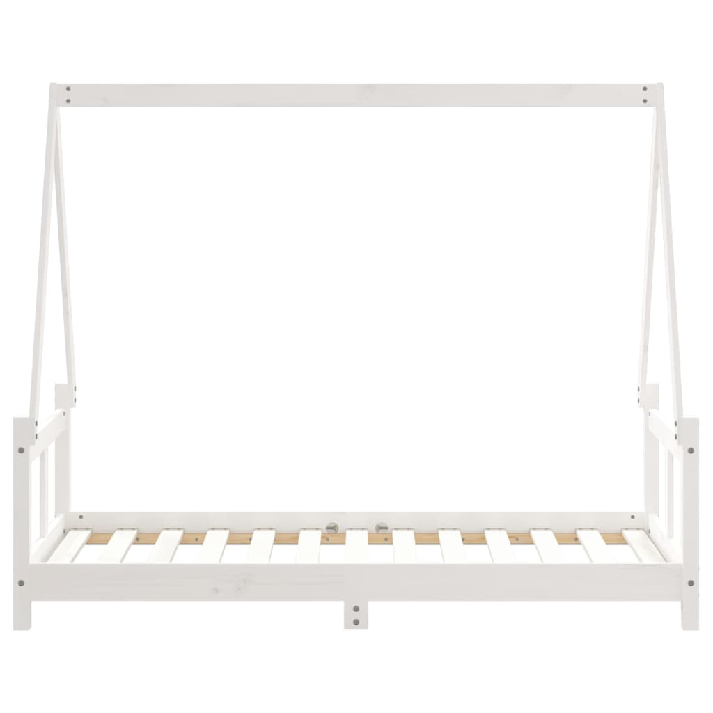 Children S Bed White 80x160 Cm Solid Pine Wood