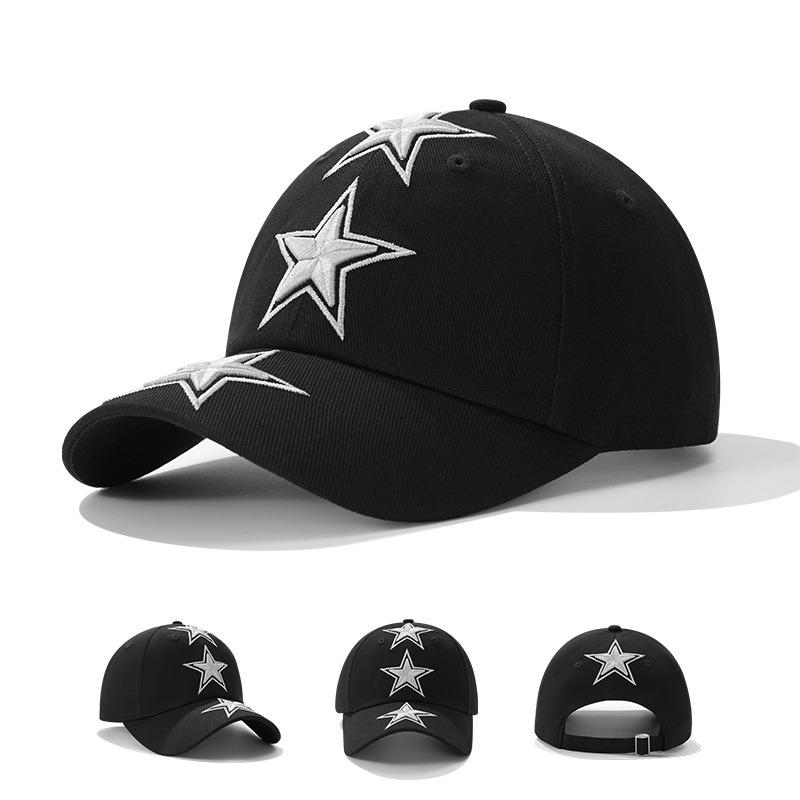 New trendy brand baseball cap niche heavy industry star three-dimensional embroidery dark personality versatile female cap