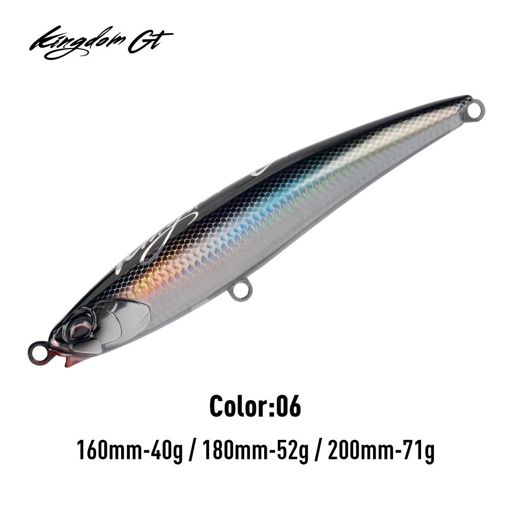 

Kingdom HELLFIRE Sea Fishing Lures 160 мм/180 мм/200 мм 40 г/52 г/71 г Жесткие приманки рыболовные приманки Воблеры 4563-40g-Col.06