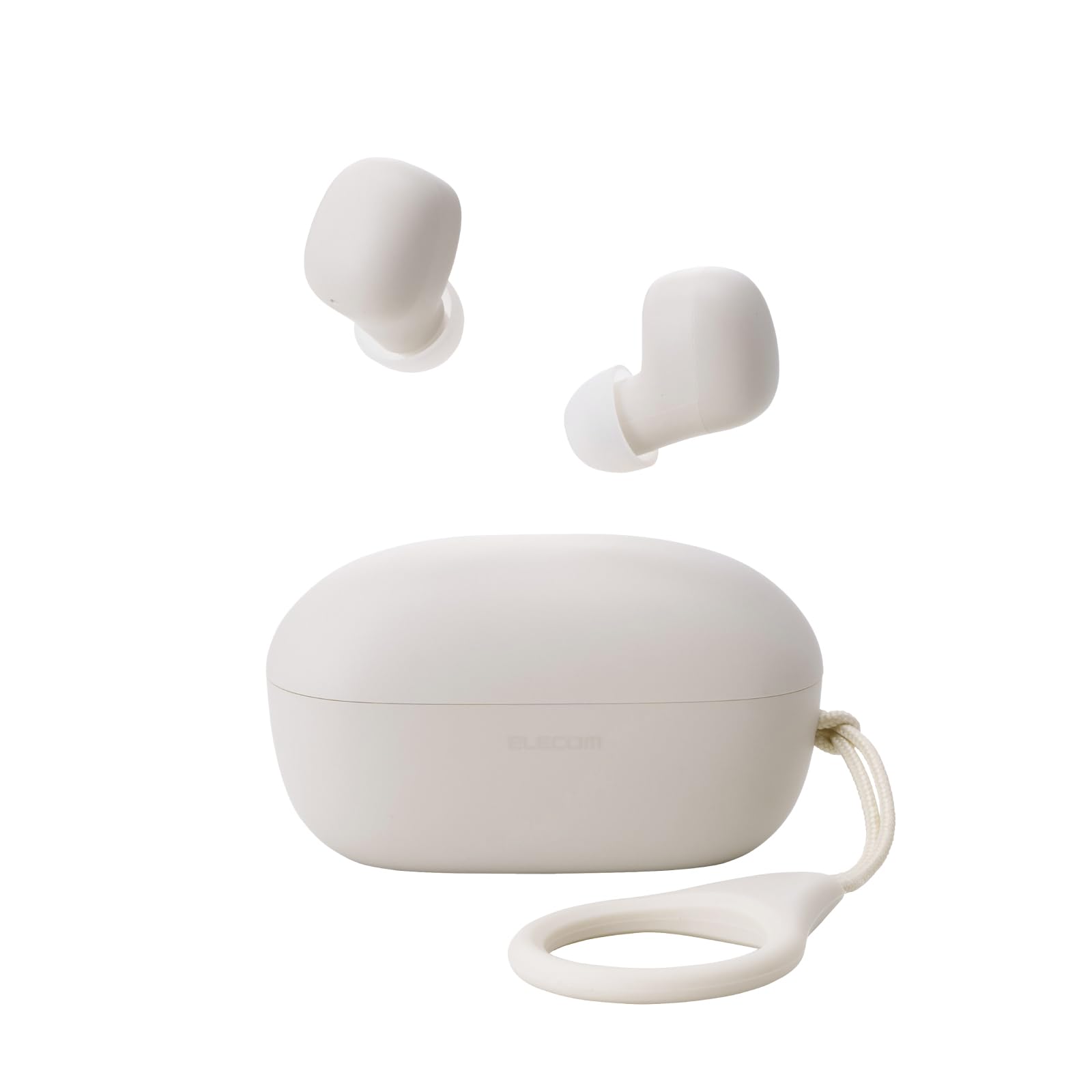 

ELECOM Wireless Bluetooth SBC Hours of Continuous Touch Automatic Fully SOT Earth Beige Earbuds, 5.2, Earplug-Style, Lightweight, Compatible, 4.5