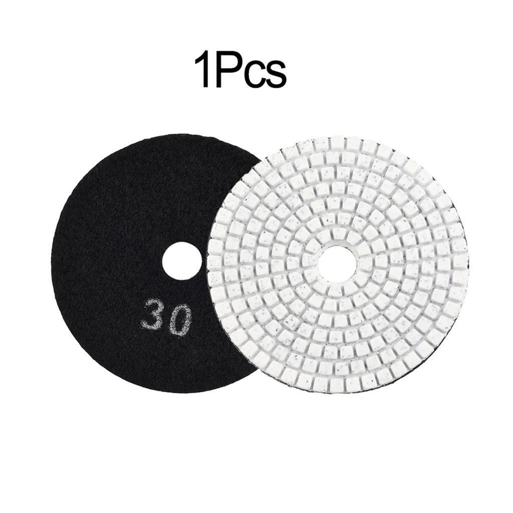 4In 30-10000 Körnung Diamant Polierpads Nass/Trocken Granit Stein Beton Marmor Schleifscheiben 100mm Klettverschluss