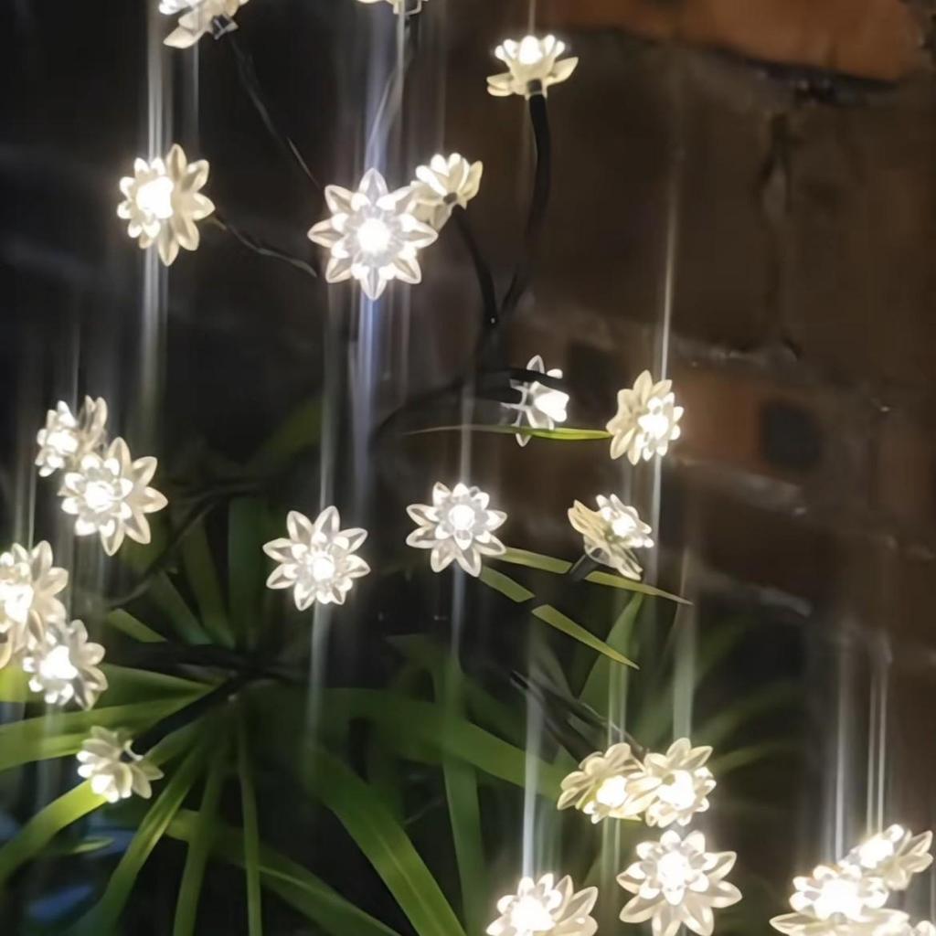 Solar Lotus Lamp: Waterproof Double-Layer Tree Branch Light for Garden and Balcony Decor