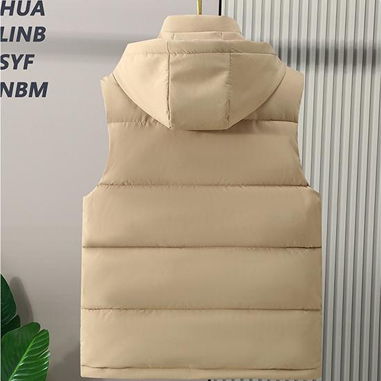Thick Vest, Autumn and Winter Casual Men's Plus Size Vest Jacket, Fashionable and Warm, Shoulder Length