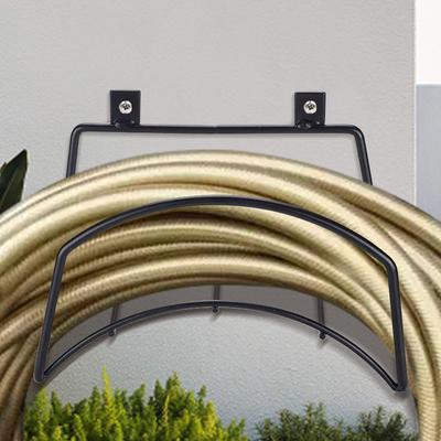 Metalowy Uchwyt na Wąż Ogrodowy i Rurę Wodną Montowany na Ścianie Stała Instalacja Stojak na Rurę Wodną ze Stali Węglowej
