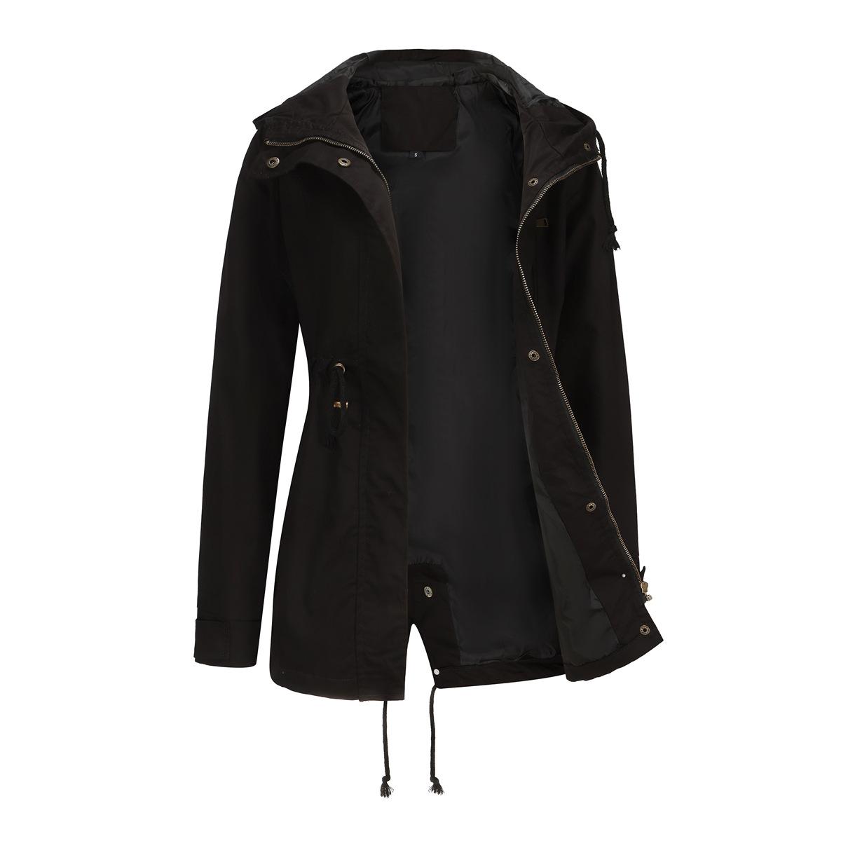 

Новое пальто с капюшоном, женское весенне-осеннее пальто, большой размер, свободный 4XL