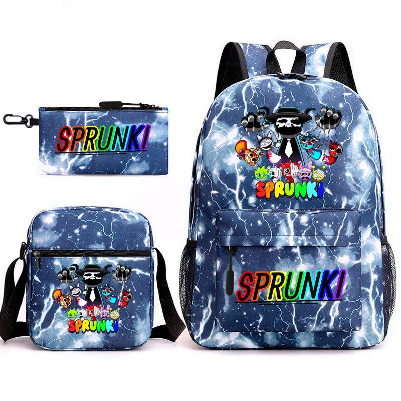 Rhythm Box Peripheral Elementary School Bag Starry Sky Backpack 3-piece Set