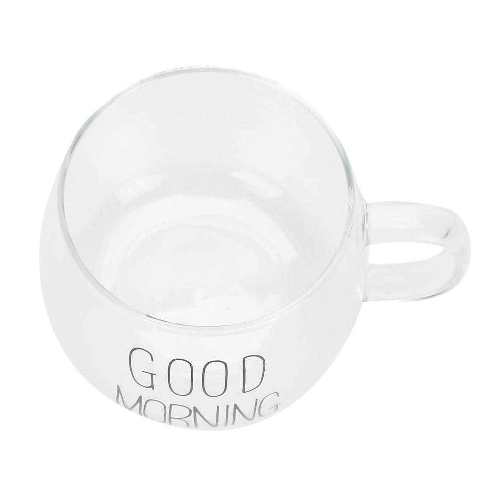 Coffee Cup Transparent Borosilicate Glass Mug with Handle for Milk Tea Cocktail Beverage