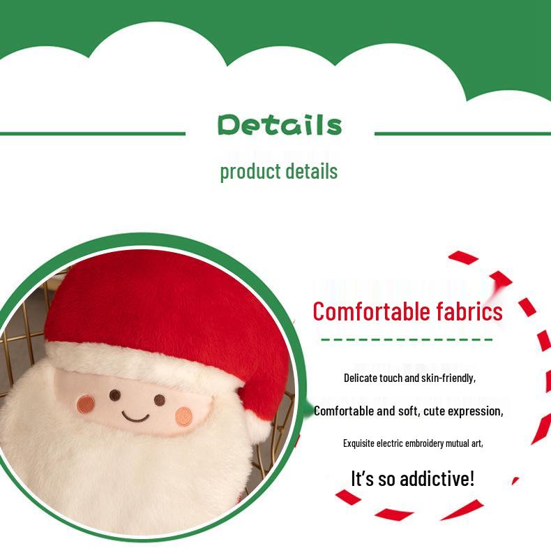Santa Claus and Snowman Plush Pillow Toy - Cute Reindeer Doll Gift for Boys and Girls