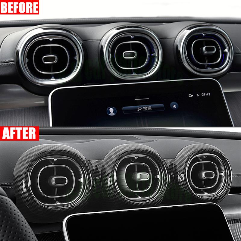 Central Control Air Outlet Decoration For 2022 Mercedes Benz Cclass C200l C260l Headlamp Switch Trim Frame  Conditioning