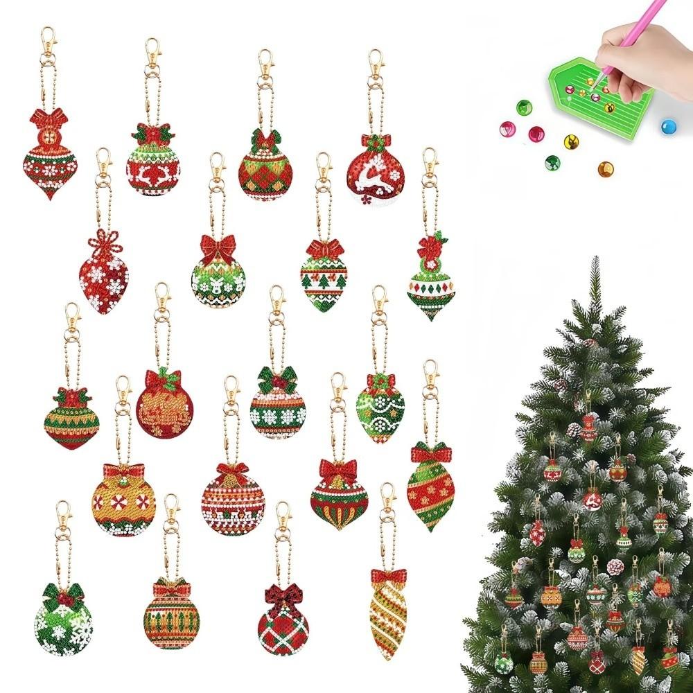 Diamond Painting Craft Diamond Painting Keychains Acrylic DIY Keychain Kit Christmas Gift