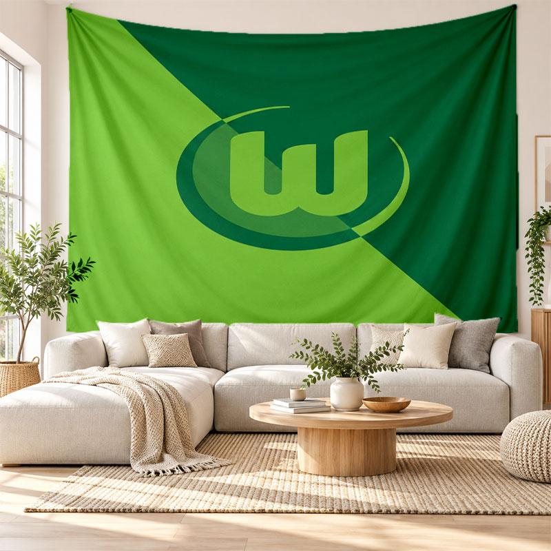 VfL Wolfsburg FC Wall Tapestry, Soft Fabric Wall Hanging, Decorative Backdrop For Bedroom Home Wall Art