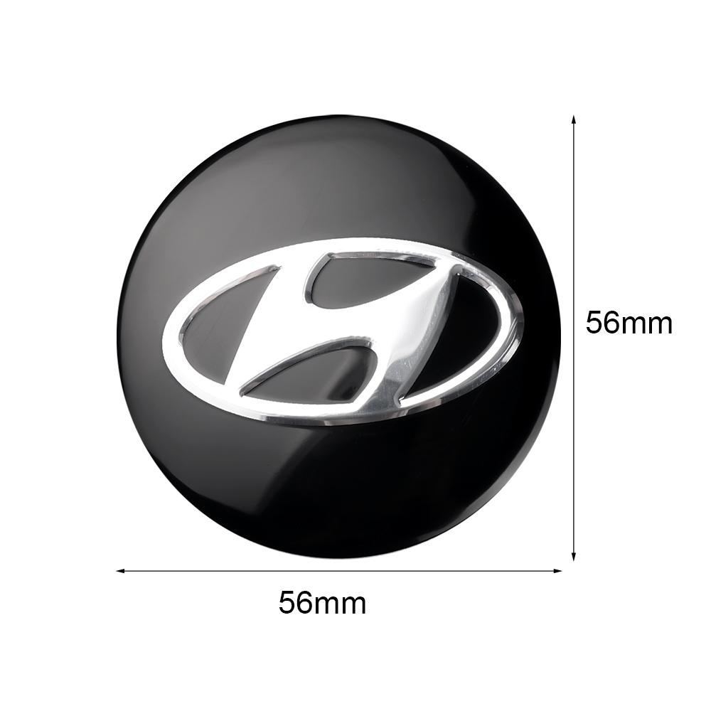 Car Styling 4PCS 56mm Car Tire Hub Center Cap Decoration Stickers For Hyundai Tucson Solaris Kona Accent I20 I30 IX35 Mistra I10 TT34