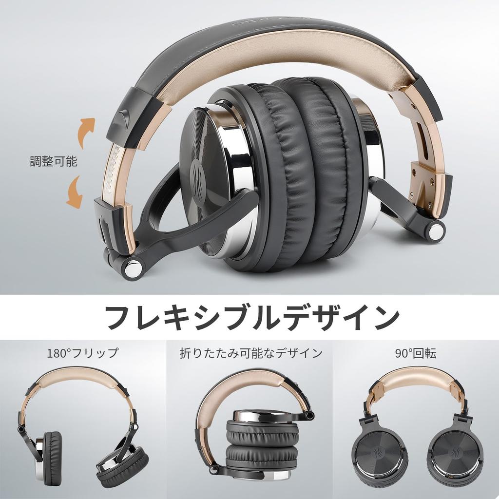 OneOdio Monitor Headphones DJ Headphones Monitoring Suitable for Studio Instrument TV Movie Single-Ear Recording, Practice, Mixing, Viewing, Watching,