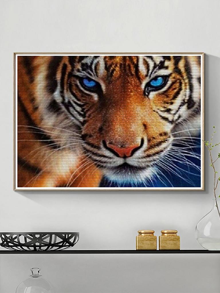 Ölgemälde Wilder Tiger Persönlichkeit DIY Vollbohrer Diamant dekorative Malerei