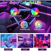 6 In 1 Car Led Strip Lights With App Control, RGB Colors Interior Car Lights, Ambient Led Lighting Kit, 4 Light Flashing Modes, USB Neon Accessories