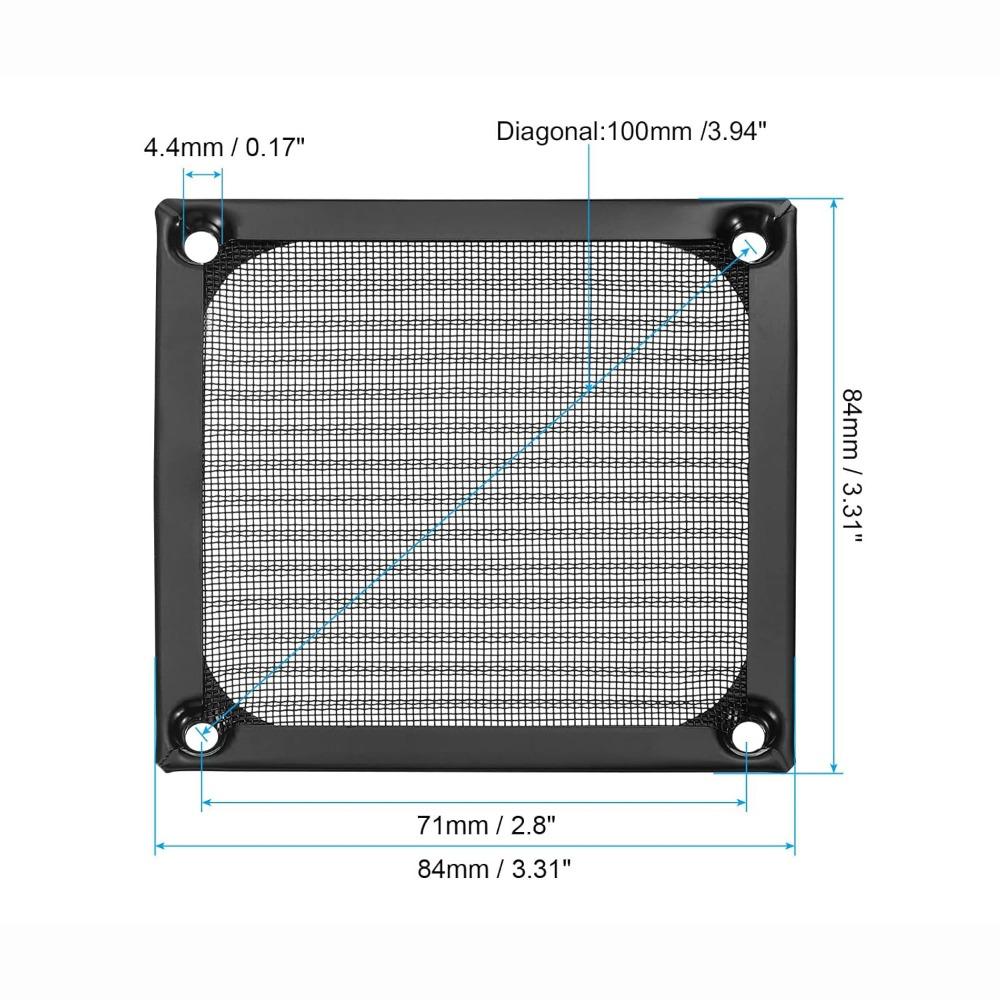 Aluminum Computer Fan Filter Grills Silver Black Axial Flow Fan Mesh Dust Cover  Computer Cooling