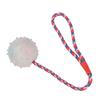 Rubber Dog Chewing Ball with Rope Puppy Teething Training Ball Toy for Medium Small Dogs