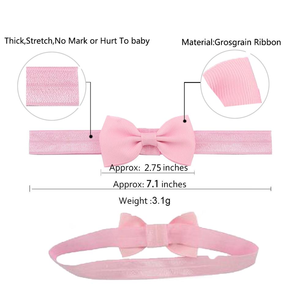 10 st Baby Pannband 2,75 tum Rosetter Hårband Hårrosett Elastiska Tillbehör för Babyflickor Nyfödda Spädbarn Småbarn