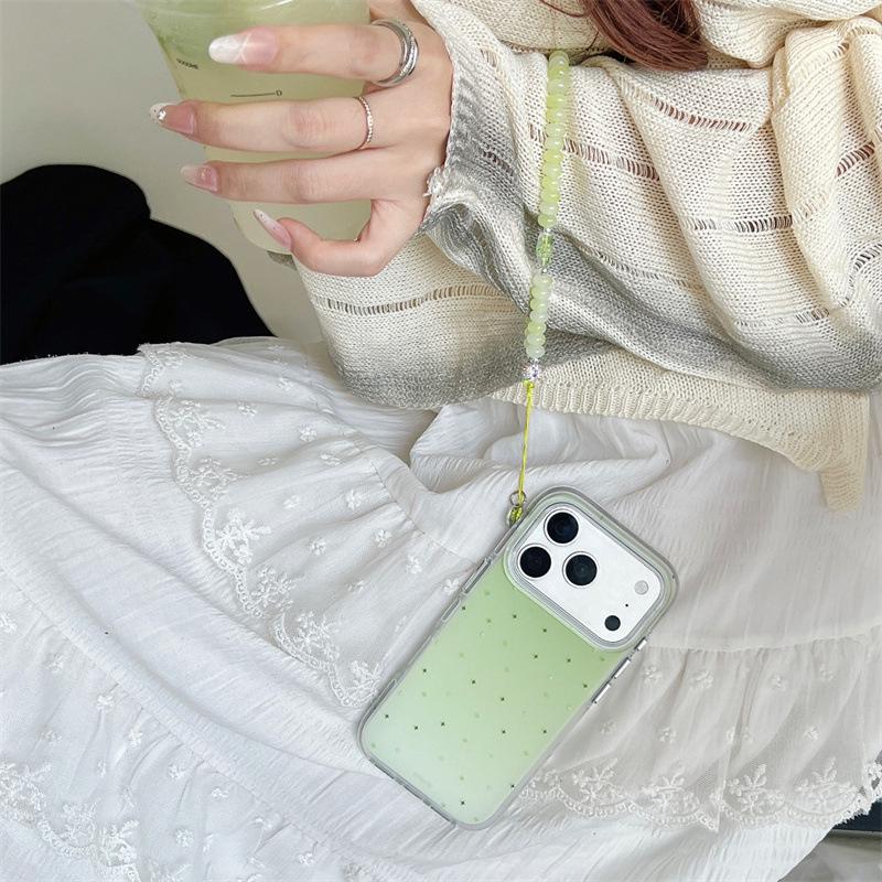 Elegant Gradient Matcha Green Star Case for iPhone 17, 16 Pro Max, 15, 14 - Premium Feel