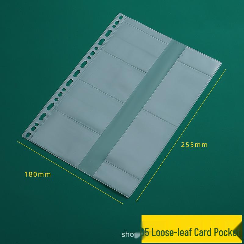 Pochettes transparentes en PVC de différentes tailles avec fermeture éclair: Rangement de documents A6/A5 et porte-cartes de visite A7, conception à 6 trous.