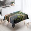 Day Road Dusk Sunset Scenery Printed Tablecloth Outdoor Picnic Camping  Antifouling Waterproof Table Home Decoration
