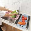 1PC Scalable Drain Rack Fruit Vegetable Drainer Basket Kitchen Tool