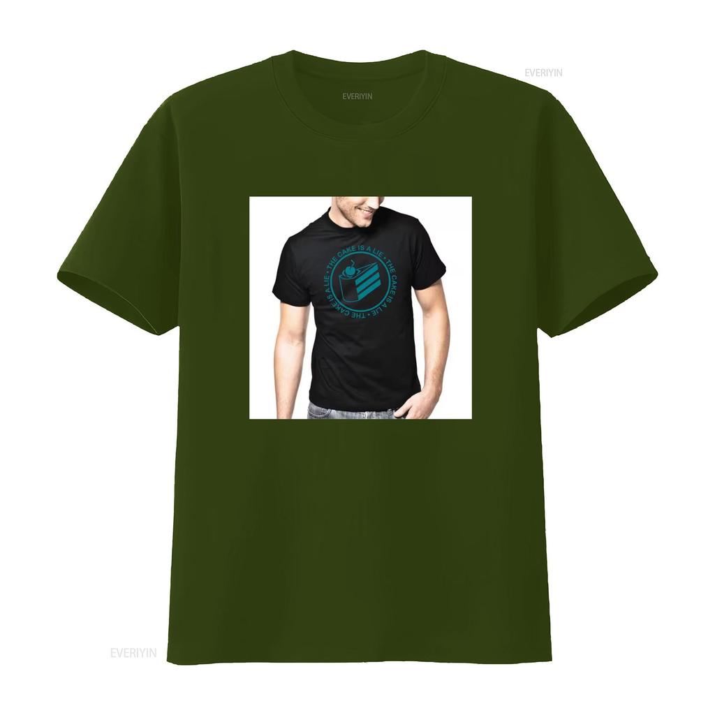 The Cake Is A Lie Portal Glados Geek Gamer Nerd Sayings Funny T Shirt For Unisex Vintage Stylish Graphic Unisex Breathable