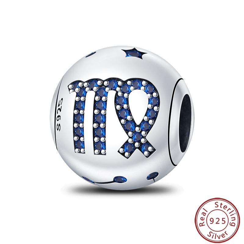 Lucky Copper Craft Birthday Zodiac Series Colorful Shining Zircon Lucky Beads Charms 3Mm Diy Exquisite Jewelry Making