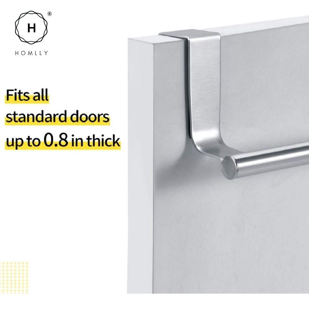 Homlly Basic Over Cabinet Door Stainless Steel Towel Bar Holders