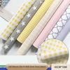 Self-adhesive Cartoon Stars Checkered Bedroom Wallpaper Wall Sticker PVC Desktop Wardrobe Furniture Decor Sticker