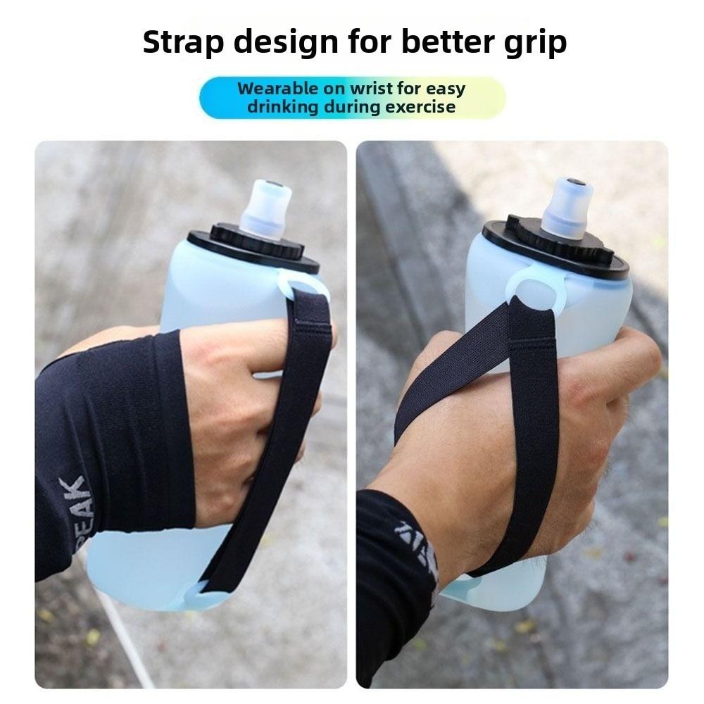 Food Grade Silicone Collapsible Sport Bottle Lightweight Travel Foldable Cup  Camping Trips