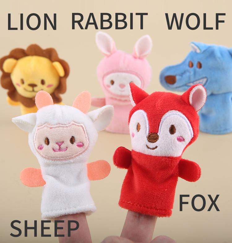 Finger Puppets Animals Dolls Family Educational Cartoon Mermaid Hand Stuffed Puppets Theater Plush Baby Toys for Children Gifts