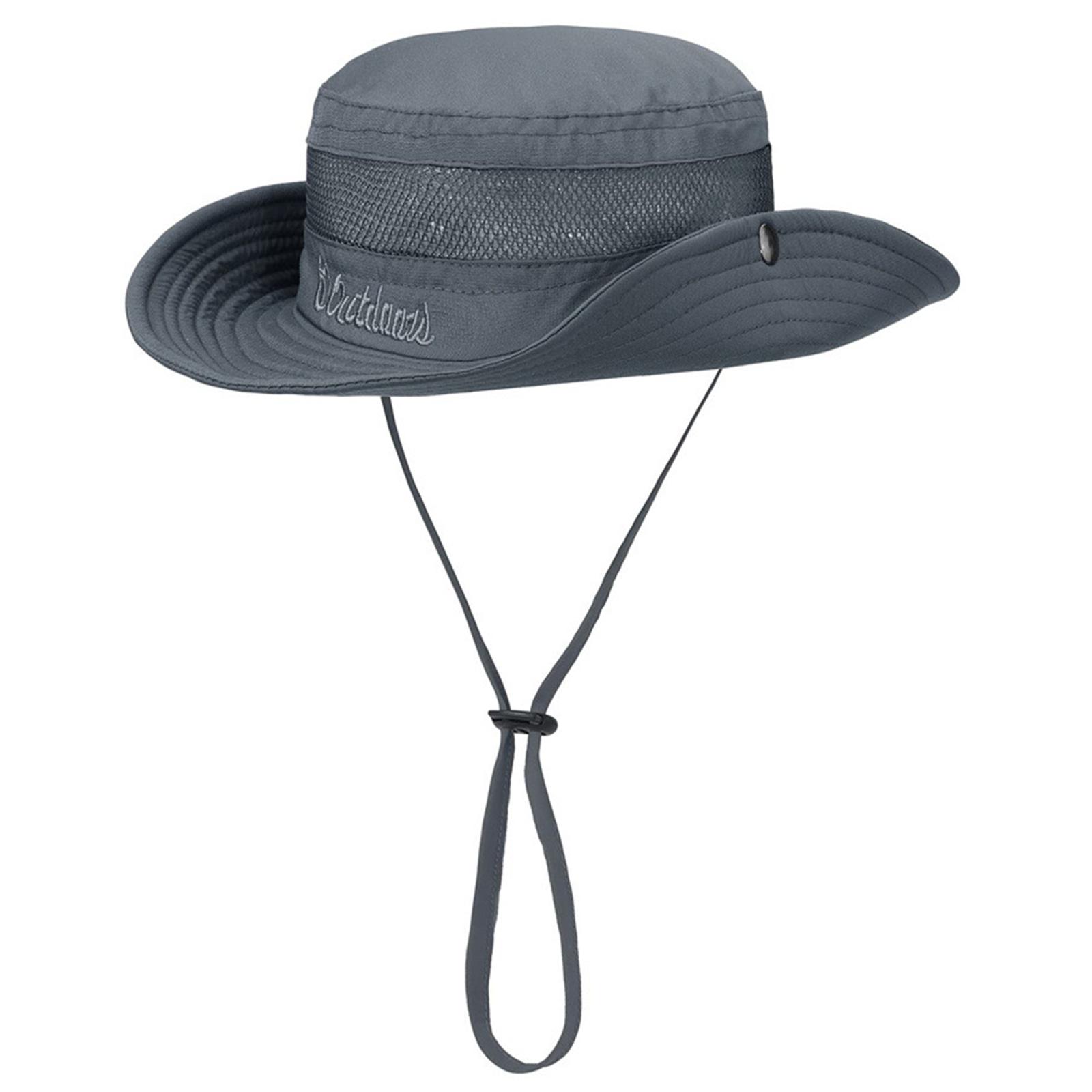 Adjustable Children Sun Hat Summer Sun Protective Fisherman Hat Breathable Foldable Floppy Hat For Beach Activity темно серый
