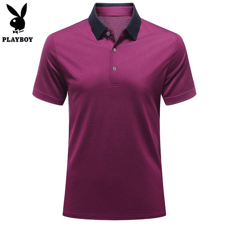 Playboy Men s Summer Dot Print Silk Blend Polo Shirt 125/54