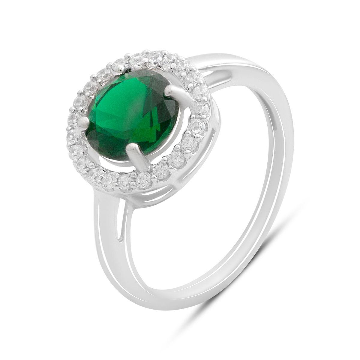 

Silver ring with nano emerald 2.012ct, item weight 2.95 gr (2192053) 18 смарагдовий