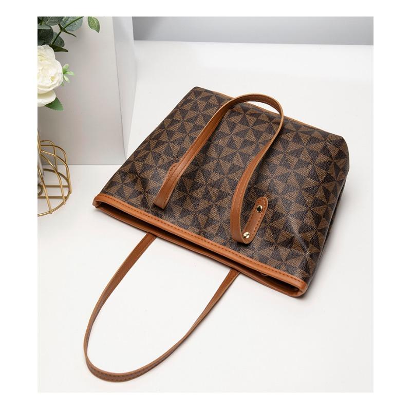 Large Capacity Women's Retro Mommy Bag Handbag Printed Shoulder Bag