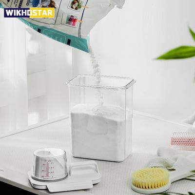 Contenitore ermetico per detersivo in polvere Contenitore per detersivo in polvere trasparente con coperchio Distributore di cereali di riso
