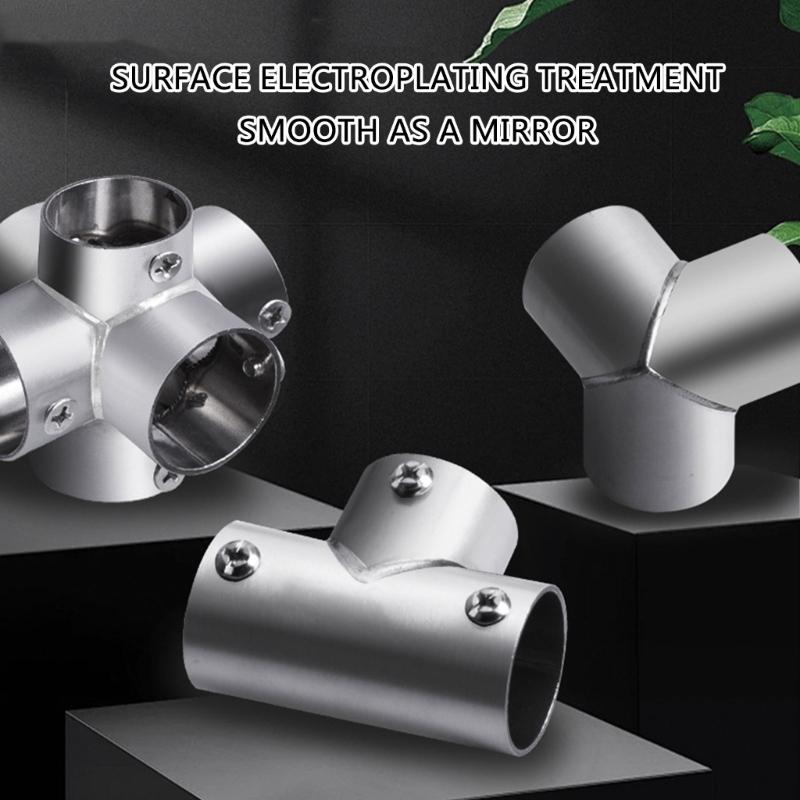 Pack Of 10 Stainless Steel T Pipe Connectors set Handrail T Joint Accessories T Shaped Boats Railing Component Multiple