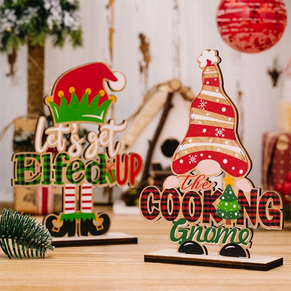 Handmade Wooden Dwarf Letters Plaque Funny Merry Christmas Decor  Holiday Wedding Party Decor