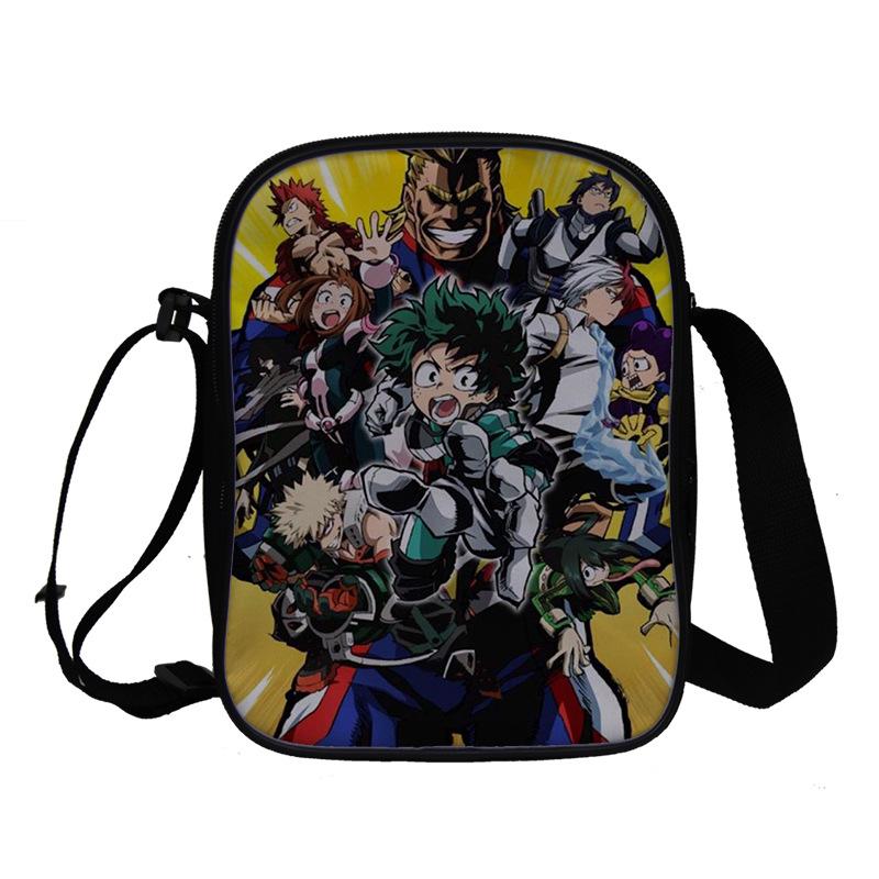 My Hero Academy Pattern Customized Student School Bag Full Color Backpack Double Shoulder Bag Travel Bag
