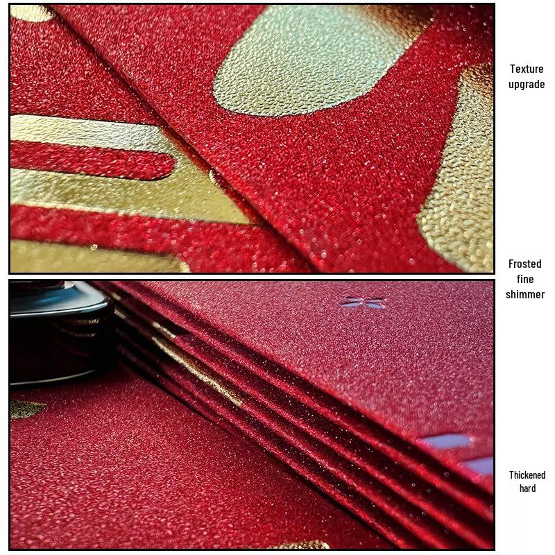2026 Festive Frosted Red Envelope for Good Luck and Prosperity – Thickened Creative Design for New Year Celebrations