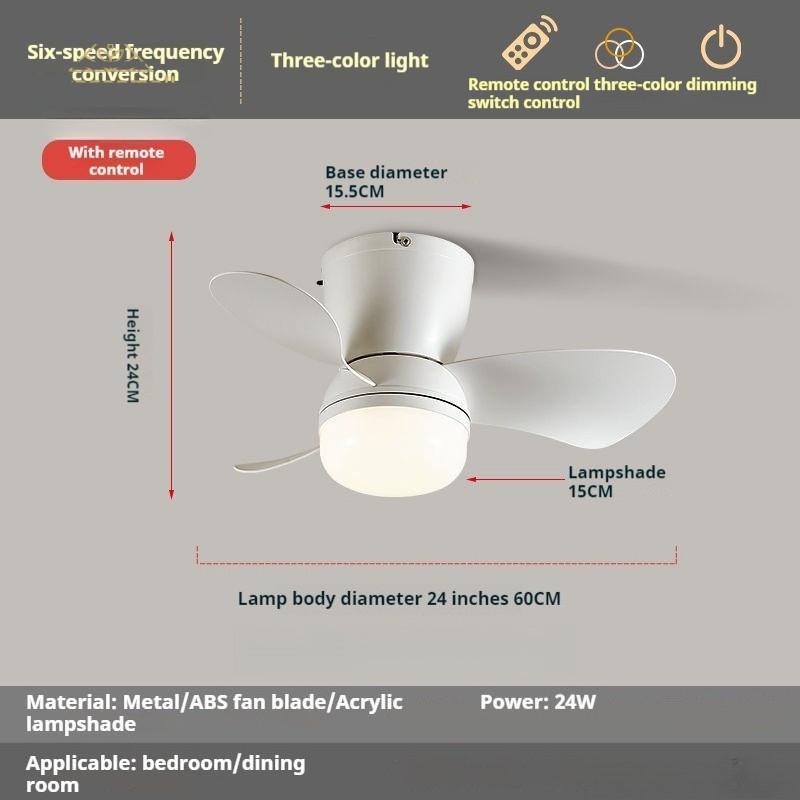 24 дюйма Шестискоростной Преобразователь Частоты Люстра-вентилятор Электрический Потолочный Вентилятор Свет Нордический Потолочный Вентилятор Свет Лампа для Столовой A1