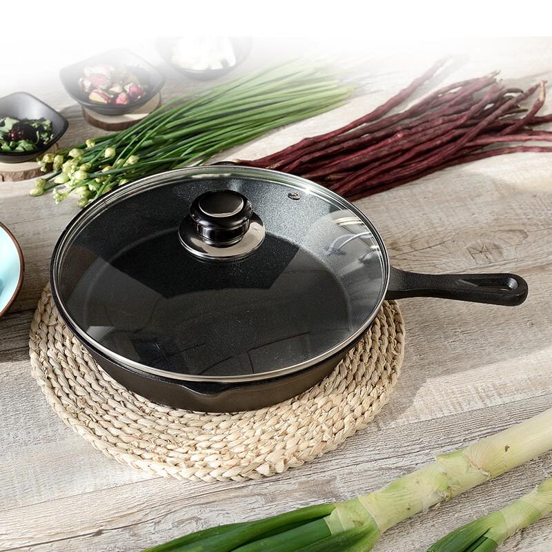 ZISIZ 26cm Cast Iron Frying Pan