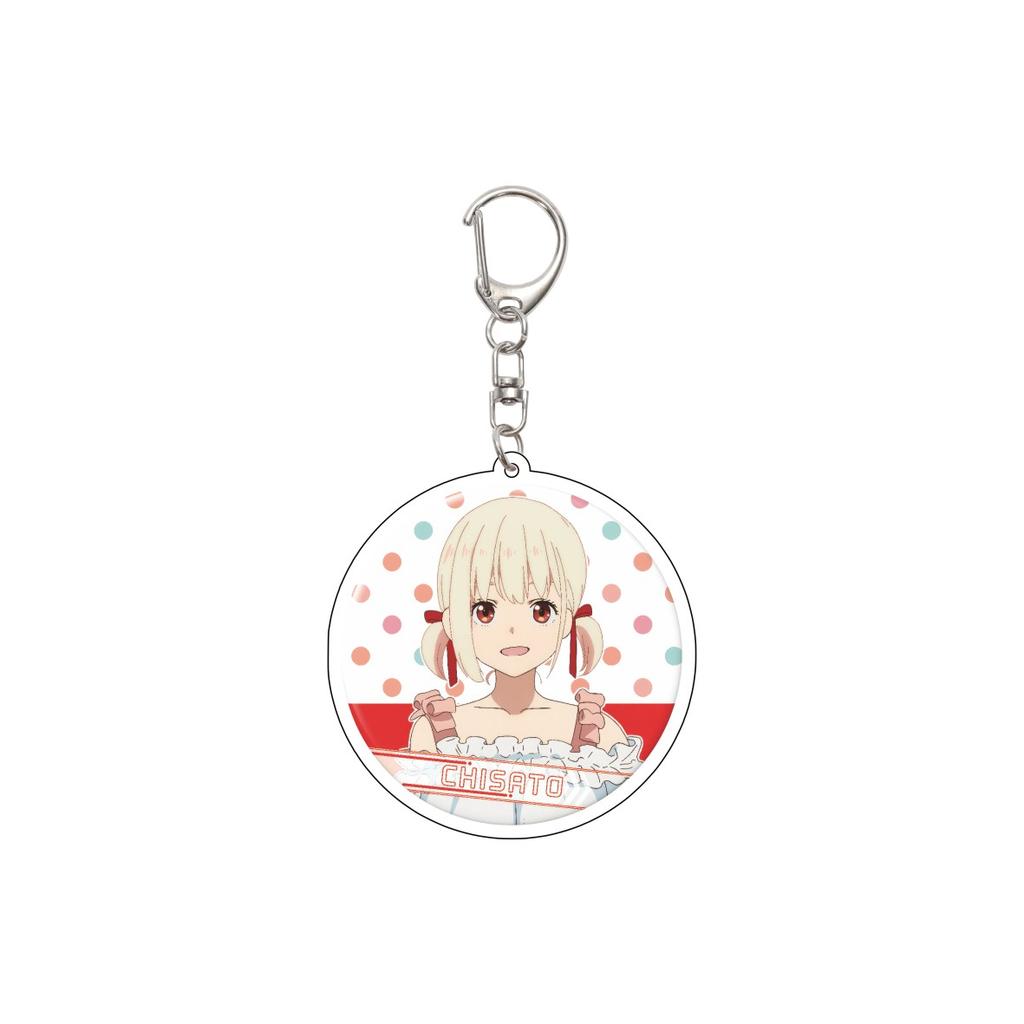 55MM Anime Lycoris Recoil Keychain Nishikigi Chisato/Inoue Takina/Nakahara Mizuki/MIKA Acrylic Model Plate Christmas Gifts