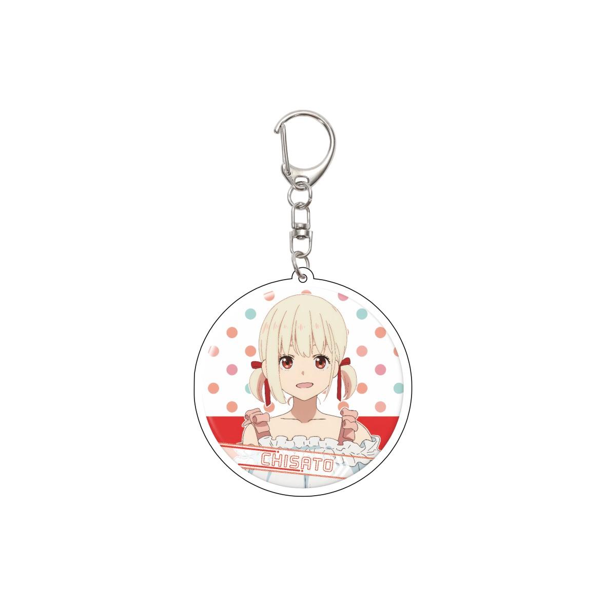 

55MM Anime Lycoris Recoil Keychain Nishikigi Chisato/Inoue Takina/Nakahara Mizuki/MIKA Acrylic Model Plate Christmas Gifts 55mm