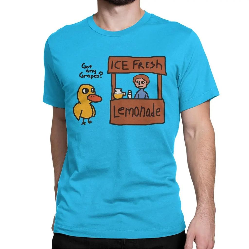 Funny Duck Got Any Grapes T Shirts Unisex Wo Unisex Cotton Vintage T-Shirt Crew Neck Tee Shirt Short Sleeve Clothing Birthday Gift